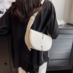 INS Women Chain Axillary Bags Purse Y2k Shoulder Bags