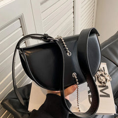 INS Women Chain Axillary Bags Purse Y2k Shoulder Bags