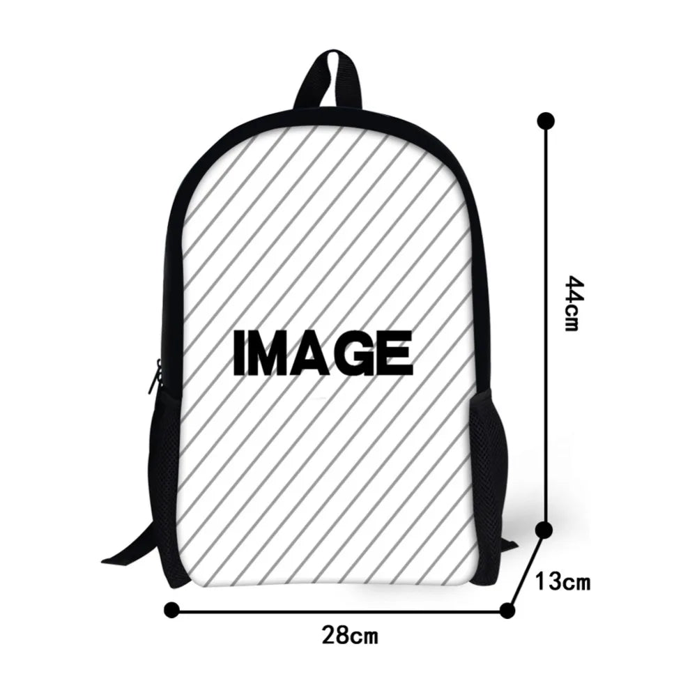 Kids Shark Pattern Backpack School Book Bag