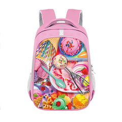 Ice Cream Donuts Candy Backpack for Girls School Bags Women Rucksack