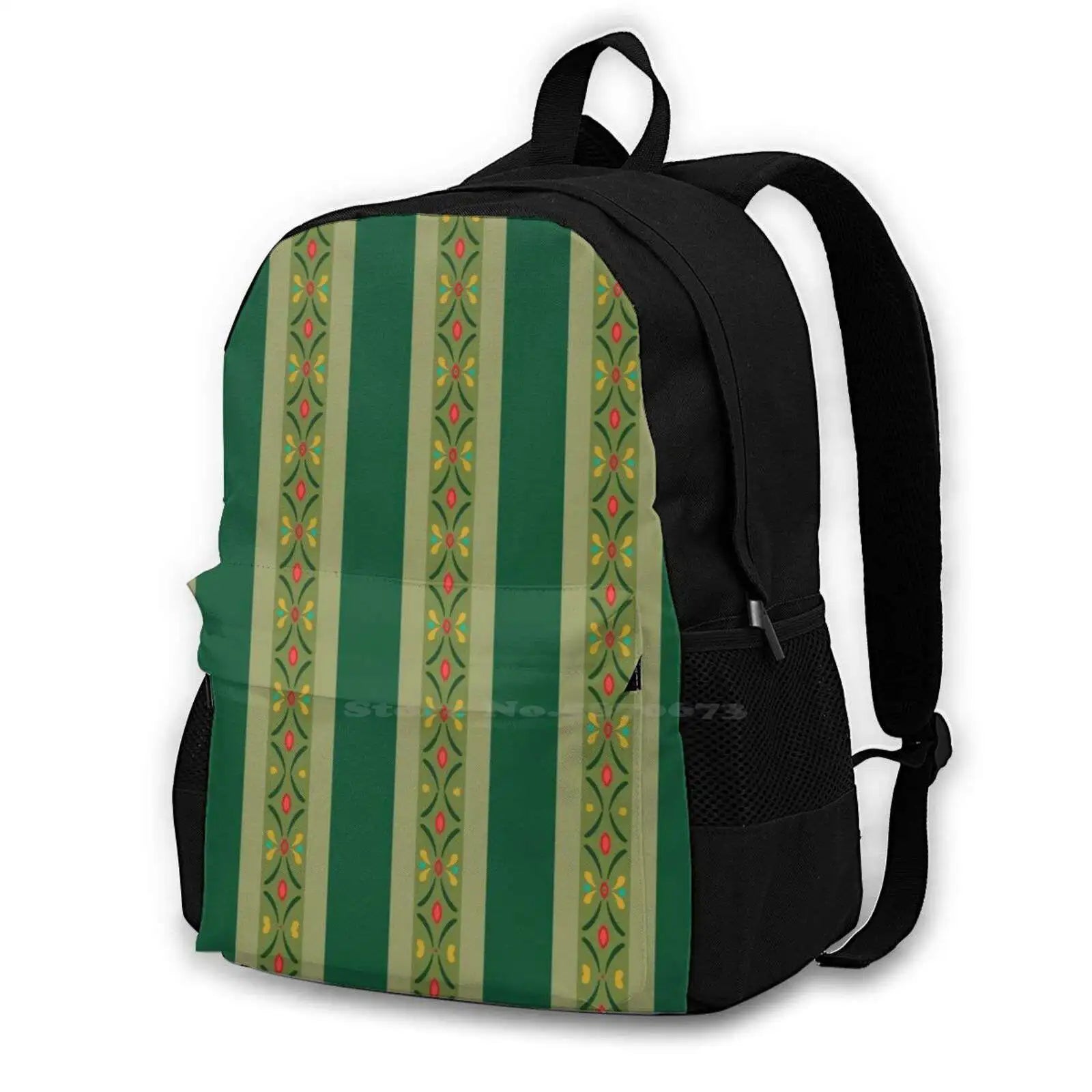 Stripes 3D Print Backpack Casual Bag Ice Princess Anna