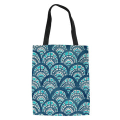 Ikat Tribal Shoulder Bag Canvas Storage Bag Portable Handbag Casual Tote