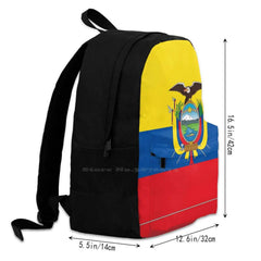 Ecuador Flag 3D Print Backpack