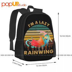 Lazy Rainwing Dragon Wings Of Fire Backpack Large Capacity Print Sports Bag