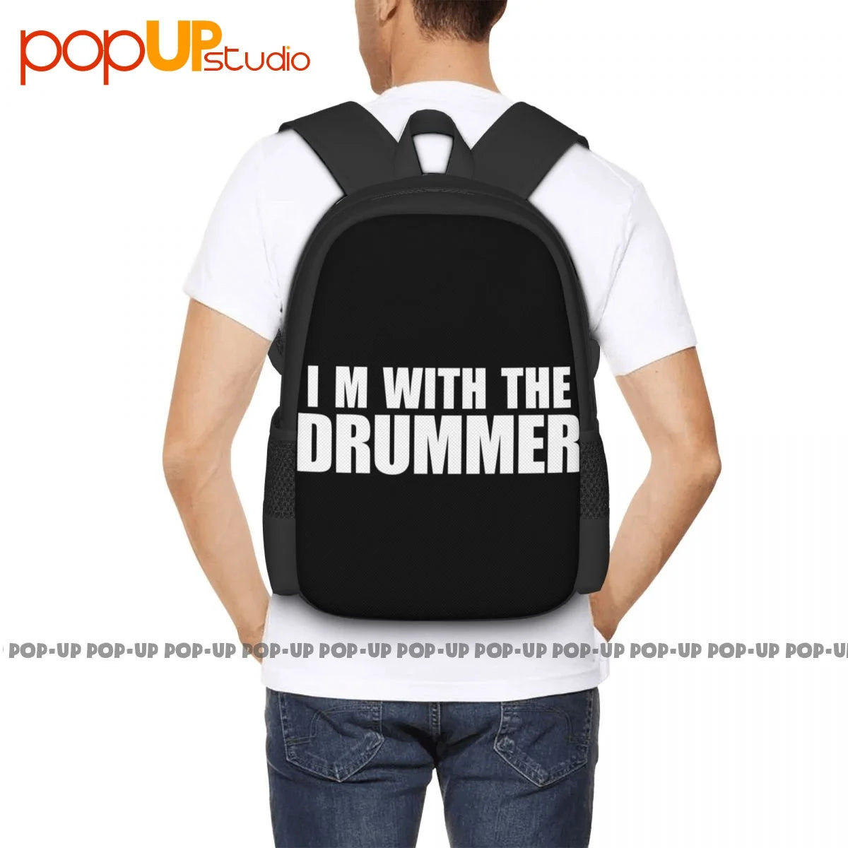 Drummer Backpack Large Capacity Gym Tote Bag Riding Backpack