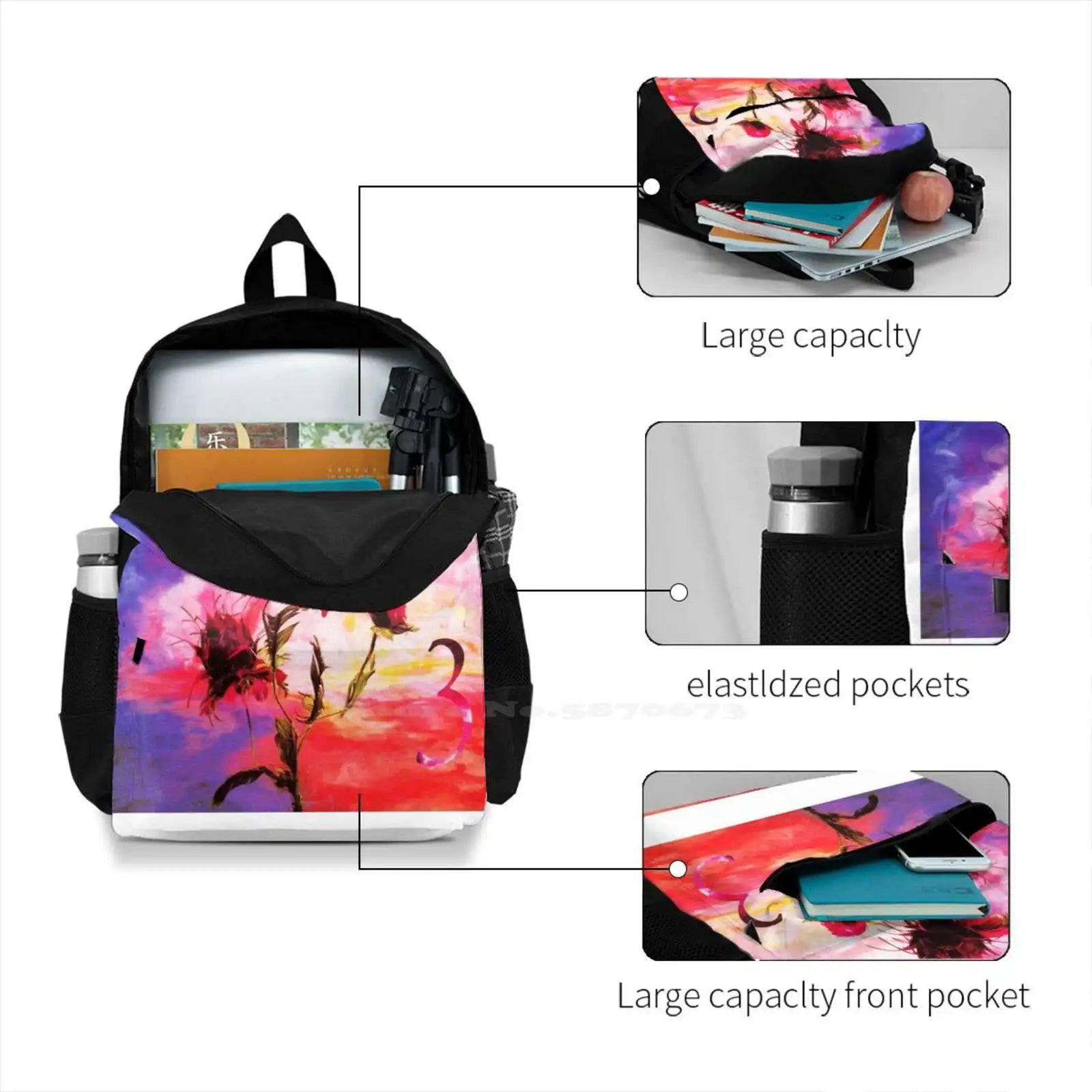Indochine The Band Tour Kakanona Large Capacity Backpack