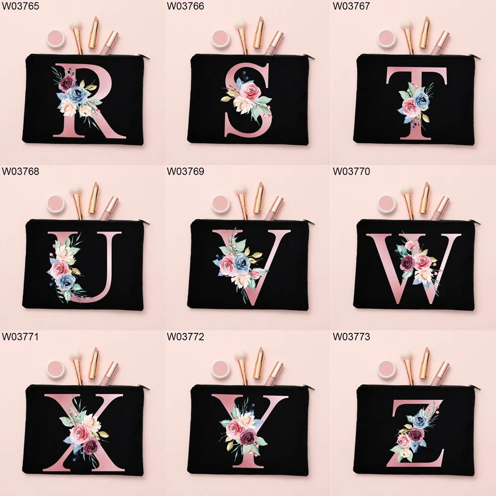 Personalized Girl Makeup Bag Bridesmaid Case Beauty Organizer Wedding