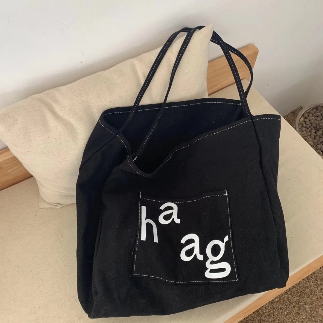 Canvas Bag Women's Large Capacity Shoulder Bag Casual Tote Bag