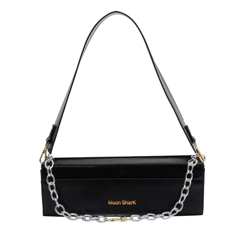 Small Square Bag Wide Strap Women's Shoulder Bags Lady Handbag Purse