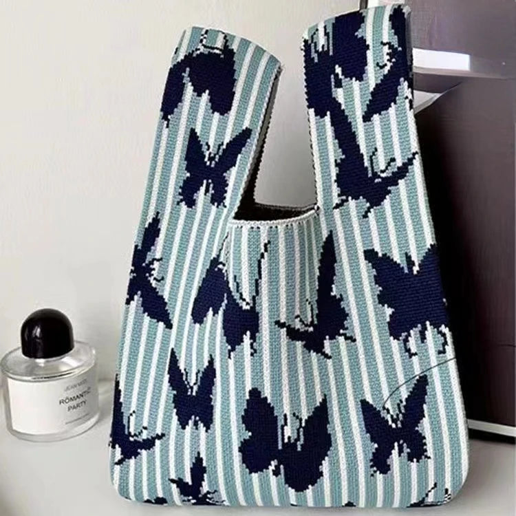 Japanese Bento Box Niche Knitted Tote Bag