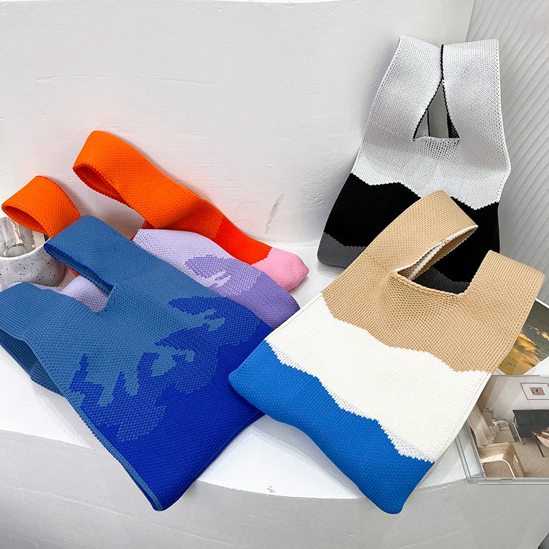 Japanese Bento Box Niche Knitted Tote Bag