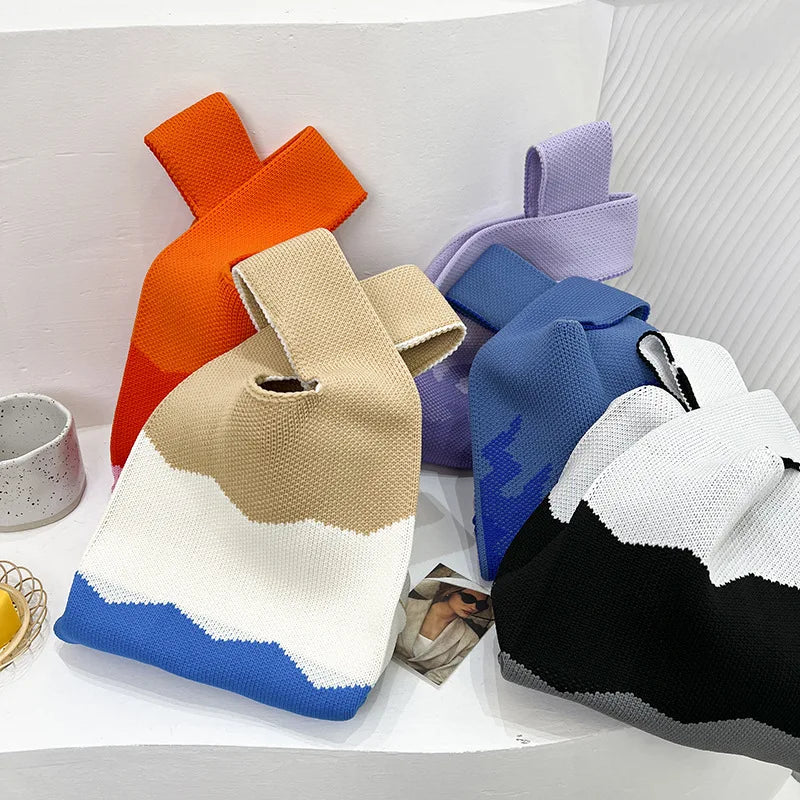 Japanese Bento Box Niche Knitted Tote Bag