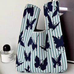 Japanese Bento Box Niche Knitted Tote Bag
