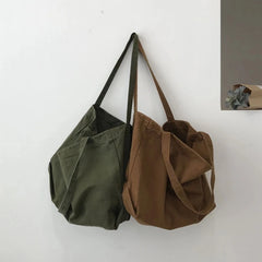 Canvas Shoulder Bag Large Capacity Eco Tote Shopping Bag