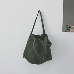 Canvas Shoulder Bag Large Capacity Eco Tote Shopping Bag