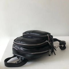 Ins PU Leather Backpacks Women Personality All-match Backpack