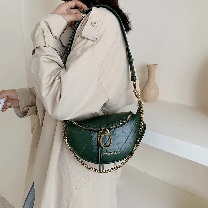 Saddle Leather Handbags Women Messenger Bags Shoulder Bag