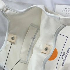 Ins Fruit Orange Canvas Bag Literary Women's Canvas Bag Vest Style
