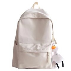 Ins Solid Backpack Female Harajuku Bag Middle School Students
