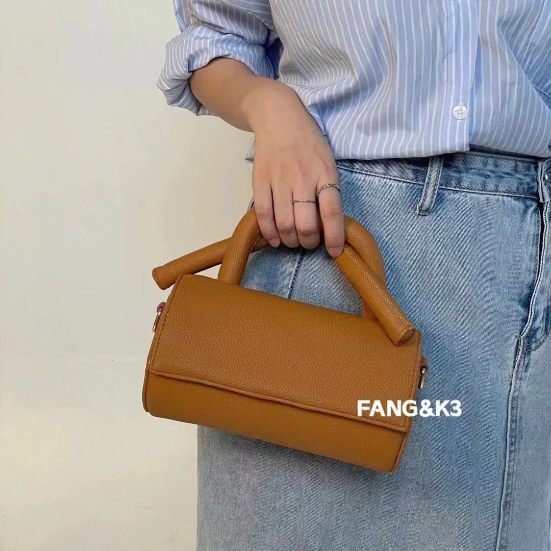 Deformed Handle Handbags Creative Cylinder Shoulder Bag