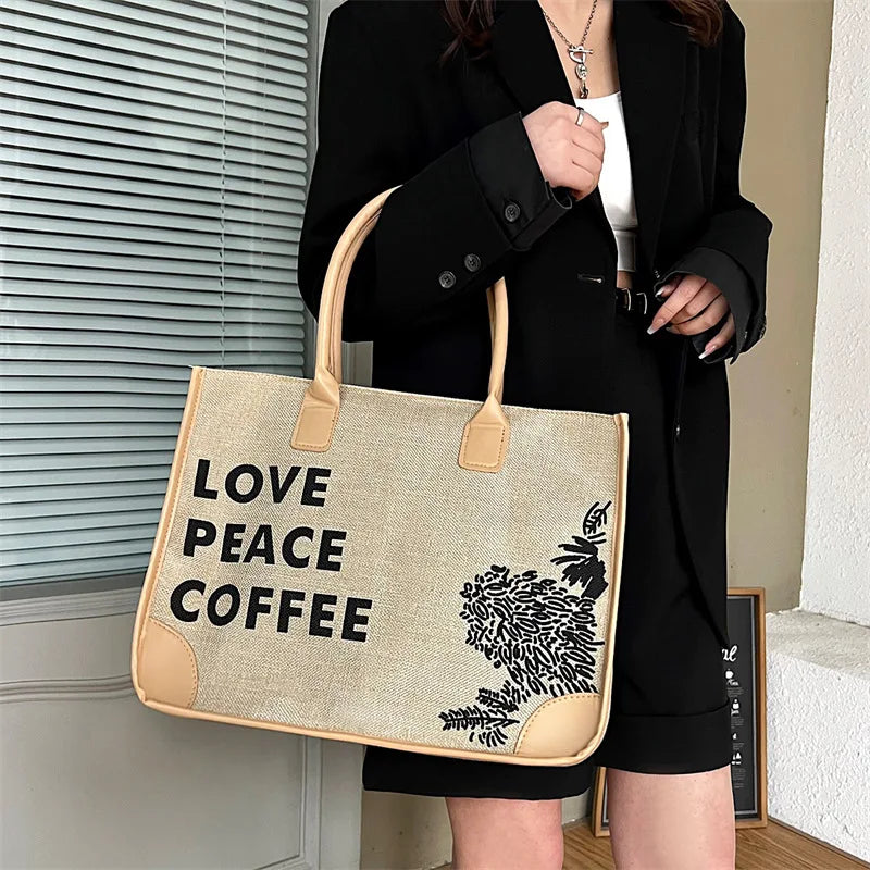 Canvas Tote Bag Women Handbags Shoulder Bag Underarm Capacity