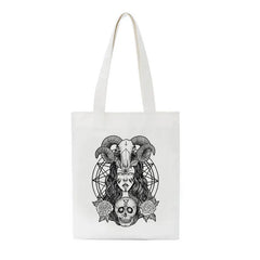 Vintage Mythical Sun Cartoon Printed Canvas Shoulder Bag