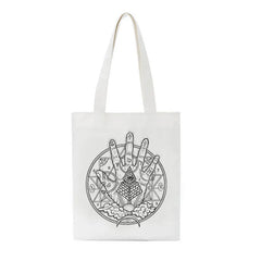 Vintage Mythical Sun Cartoon Printed Canvas Shoulder Bag