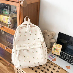 Small Fresh School Students Floral Casual Backpack