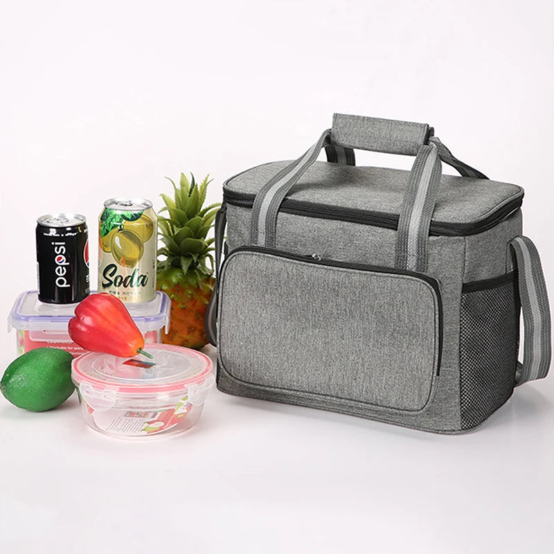 Insulated Lunch Bag Cooler Bag Thermal Portable Lunch Box Ice Pack Tote Food Pic
