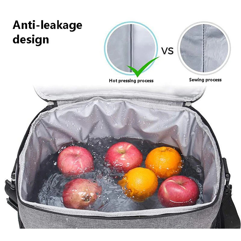 Insulated Lunch Bag Cooler Bag Thermal Portable Lunch Box Ice Pack Tote Food Pic