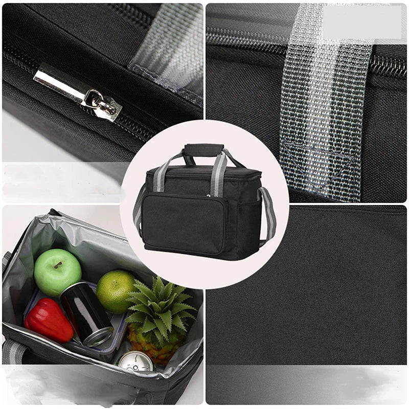 Insulated Lunch Bag Cooler Bag Thermal Portable Lunch Box Ice Pack Tote Food Pic