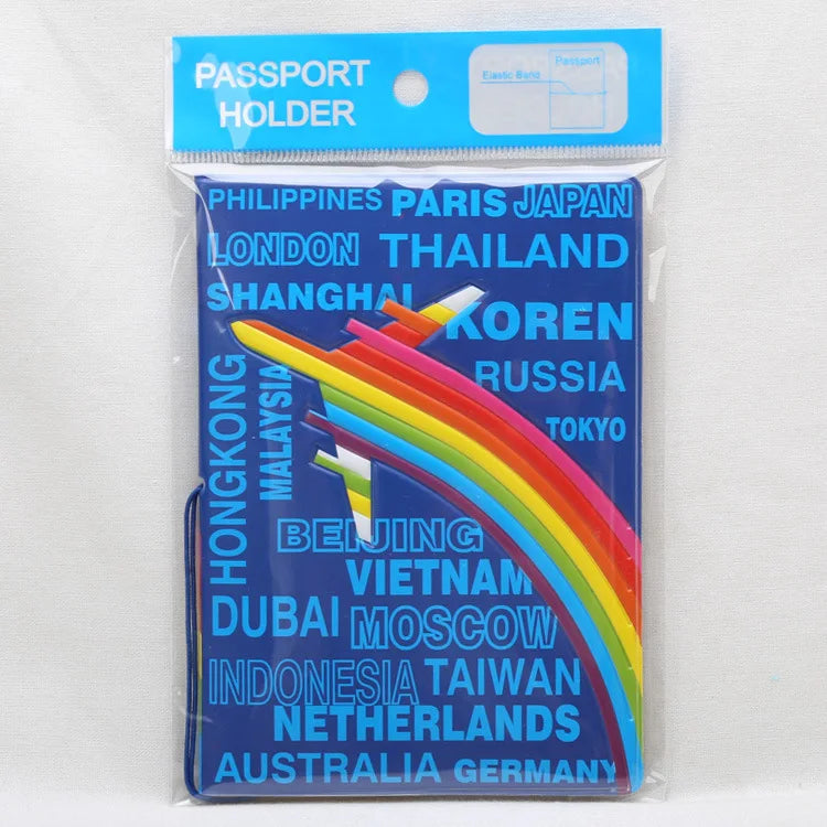 English Letter Women Passport Cover Waterproof Covers on Passport