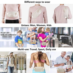 Travel Waist Pack Hidden Security Wallet for Passport Money Belt Bag