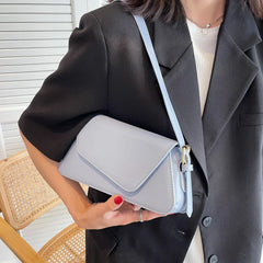 Irregular Flap Small PU Leather Underarm Crossbody Bag