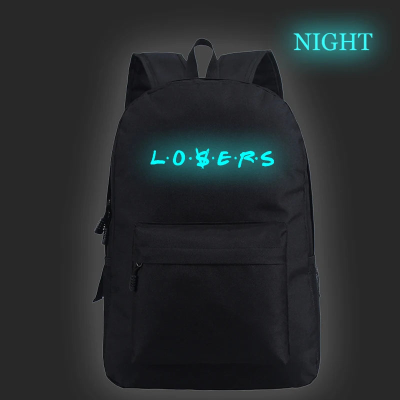 Luminous It Loser Backpack Men Women School Bag