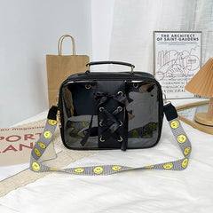 Clear Ita Bag Backpack Crossbody Shoulder Bag with Bow