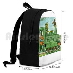 Vintage Ivor Engine Outdoor Hiking Backpack Waterproof Camping Travel