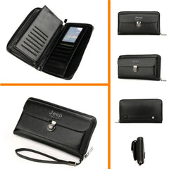 Men's Clutch Bag Long Handbag Split Leather Wallet
