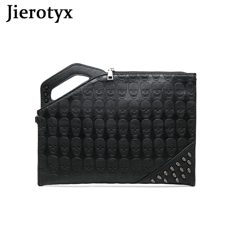 Ghost Head Skull Clutch Bag Envelope Crossbody Handbag
