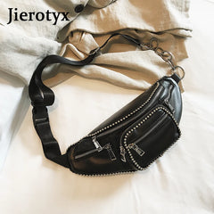 Leather Waist Bag Women Fanny Packs Belt Bag Chest Handbag