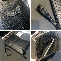 Men Envelope Messenger Bag Angel Skeleton Thin Handbag
