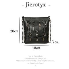 Retro Rivet Tassel Shoulder Bag for Women Chain Small Bag