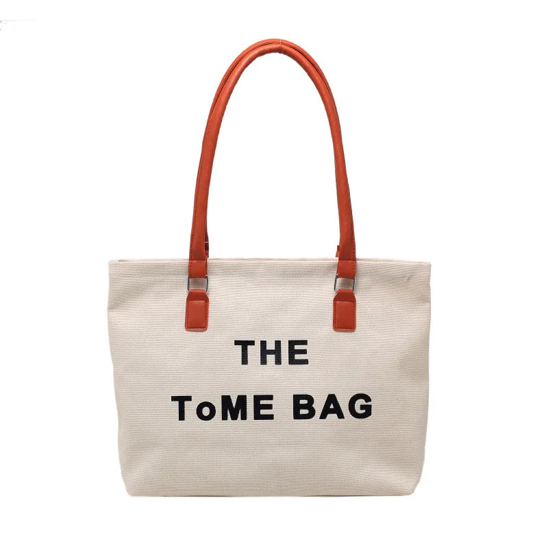 Brands Canvas Tote Letter Shopper Bag Women's Crossbody Bag
