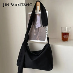 Women's Crossbody Bag with Knotted Chain Straps