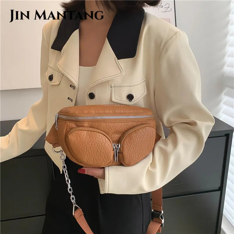 Crocodile Pattern Waist Bag for Women, Phone Packs Fanny Chest Pack