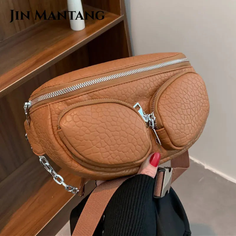Crocodile Pattern Waist Bag for Women, Phone Packs Fanny Chest Pack