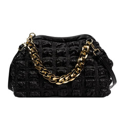 Women Acrylic Chain Handbags Prom Fold Shoulder Bag