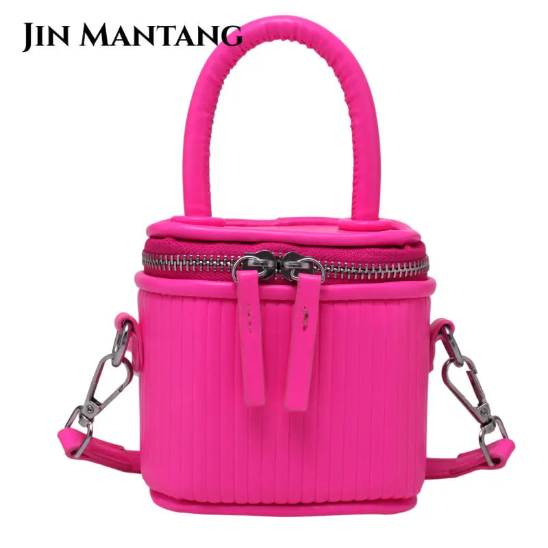 Mini Box PU Leather Crossbody Bag for Women Shoulder Handbag Purses