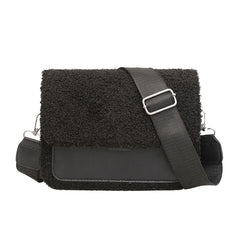 Winter Wool Shoulder Bag Plush Messenger Bags for Women