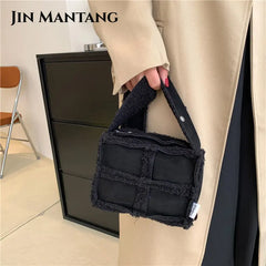 Winter Plush Shoulder Bag Lamb Wool Women's Bags